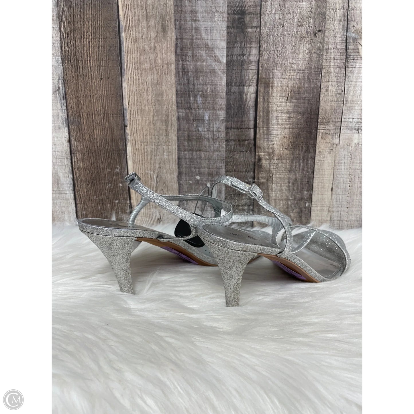 Shoes Designer By Michael Kors In Silver, Size: 9.5