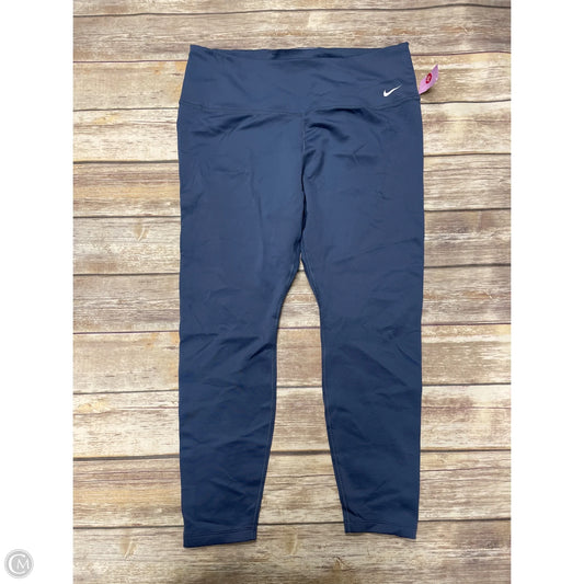 Athletic Leggings By Nike In Blue, Size: Xxl