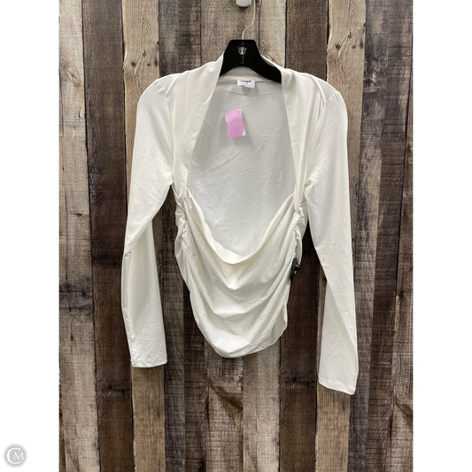 Top Long Sleeve By Cotton On In White, Size: L