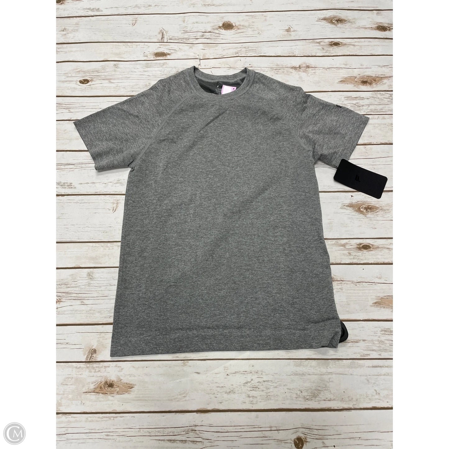 Athletic Top Short Sleeve By Fabletics In Grey, Size: S
