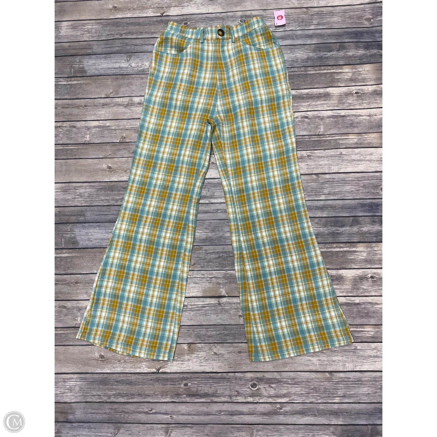 Pants Wide Leg By Listicle In Plaid Pattern, Size: S