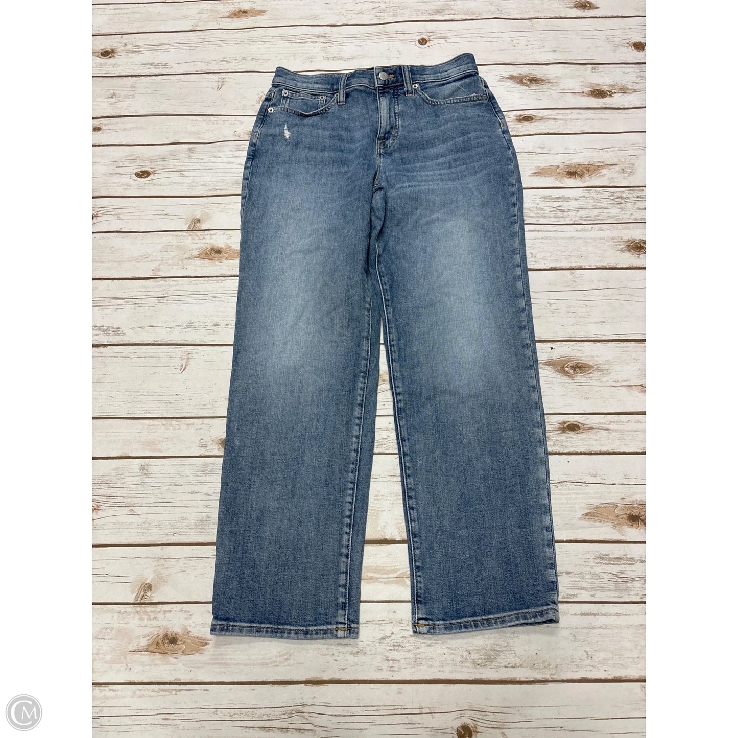 Jeans Straight By J. Crew In Blue Denim, Size: 2