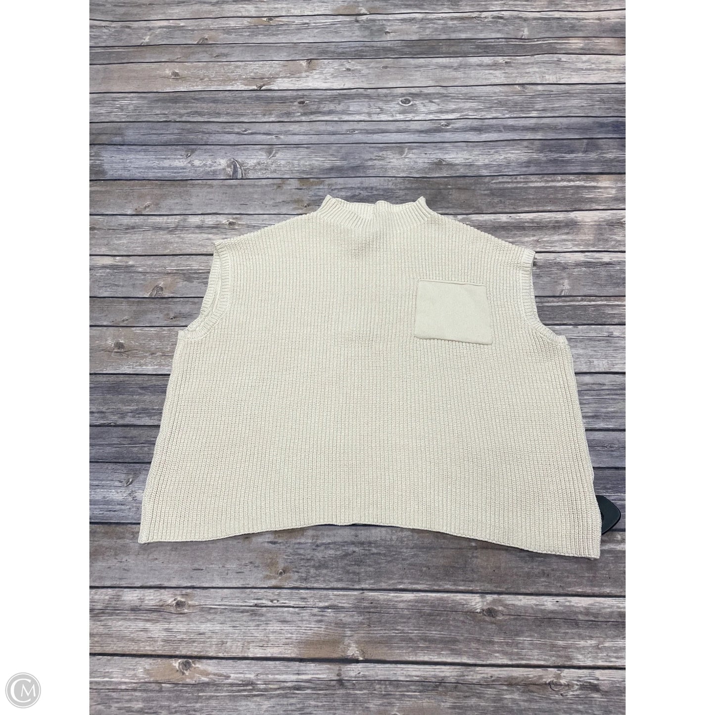 Vest Sweater By Cmf In Ivory, Size: L