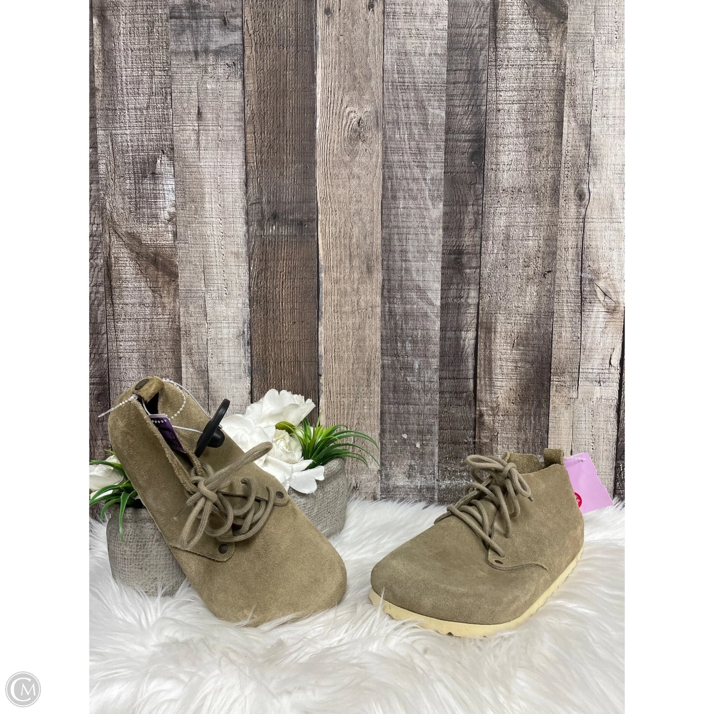 Boots Ankle Flats By Birkenstock In Taupe, Size: 6