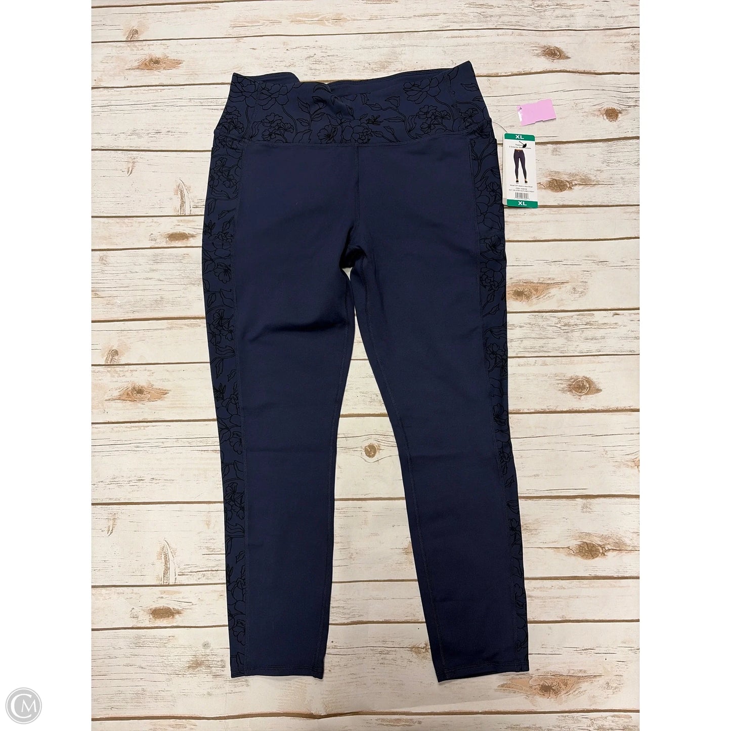 Athletic Leggings By Skechers In Blue, Size: Xl