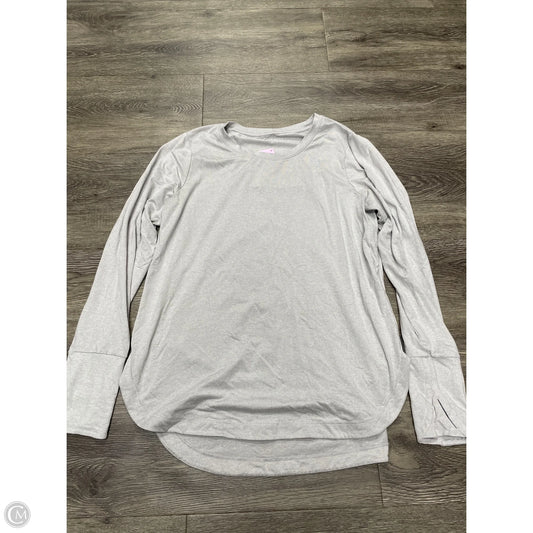 Athletic Top Long Sleeve Crewneck By Athleta In Grey, Size: L