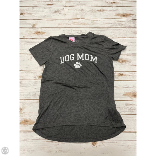 Top Short Sleeve By Modern Lux In Grey, Size: L