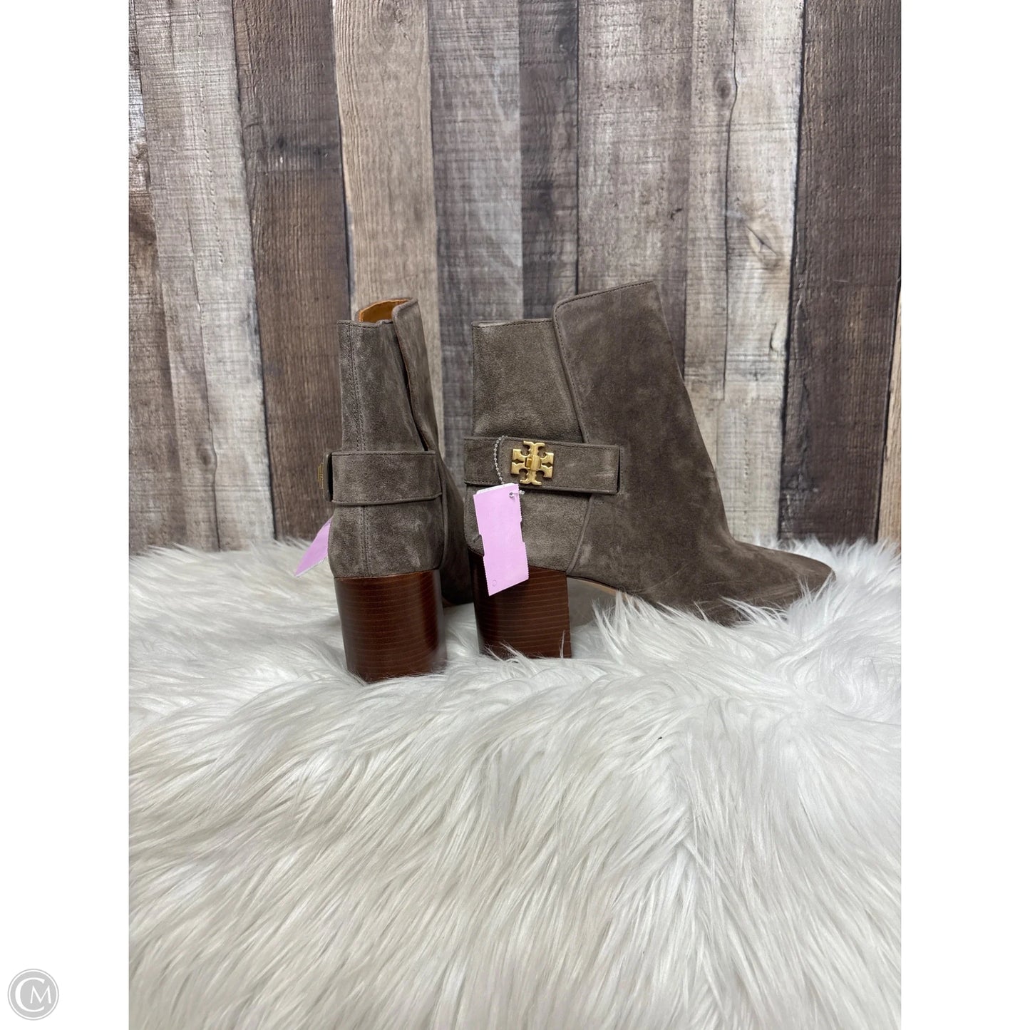 Boots Designer By Tory Burch In Taupe, Size: 8