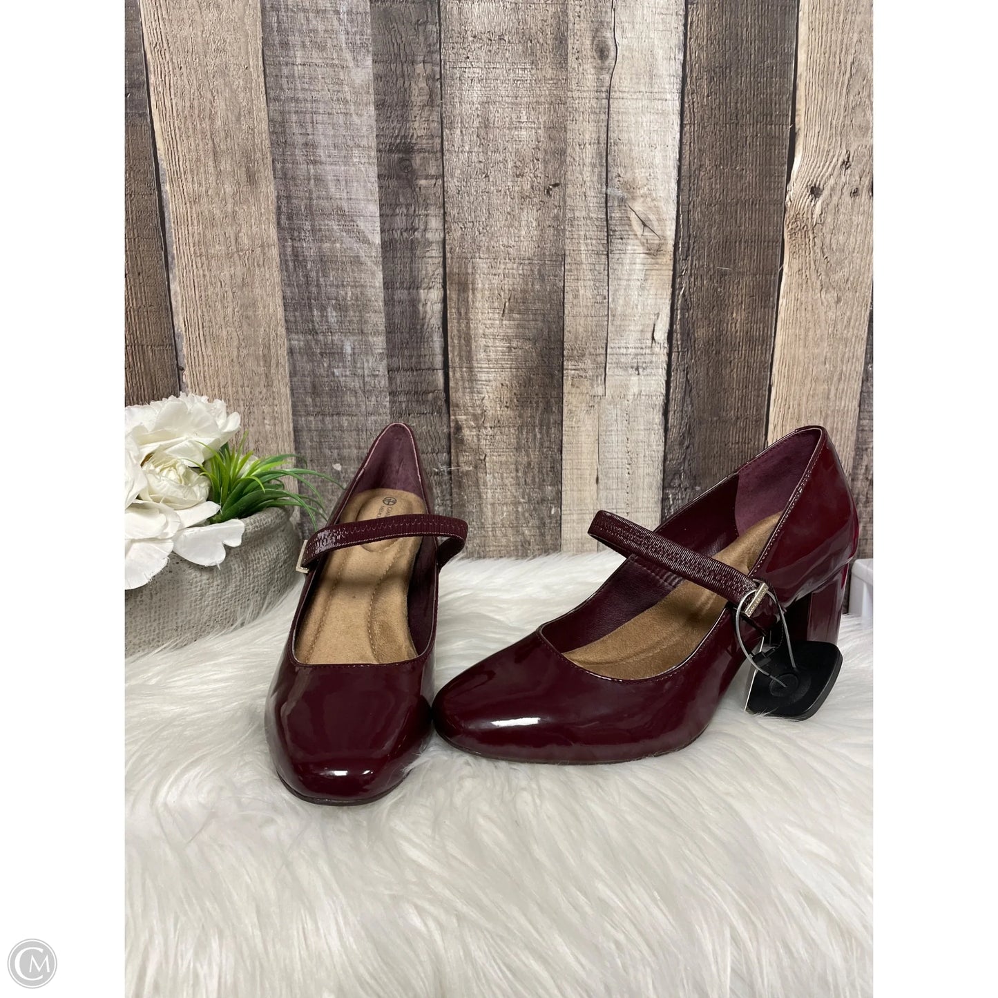 Shoes Heels Block By Giani Bernini In Maroon, Size: 8.5