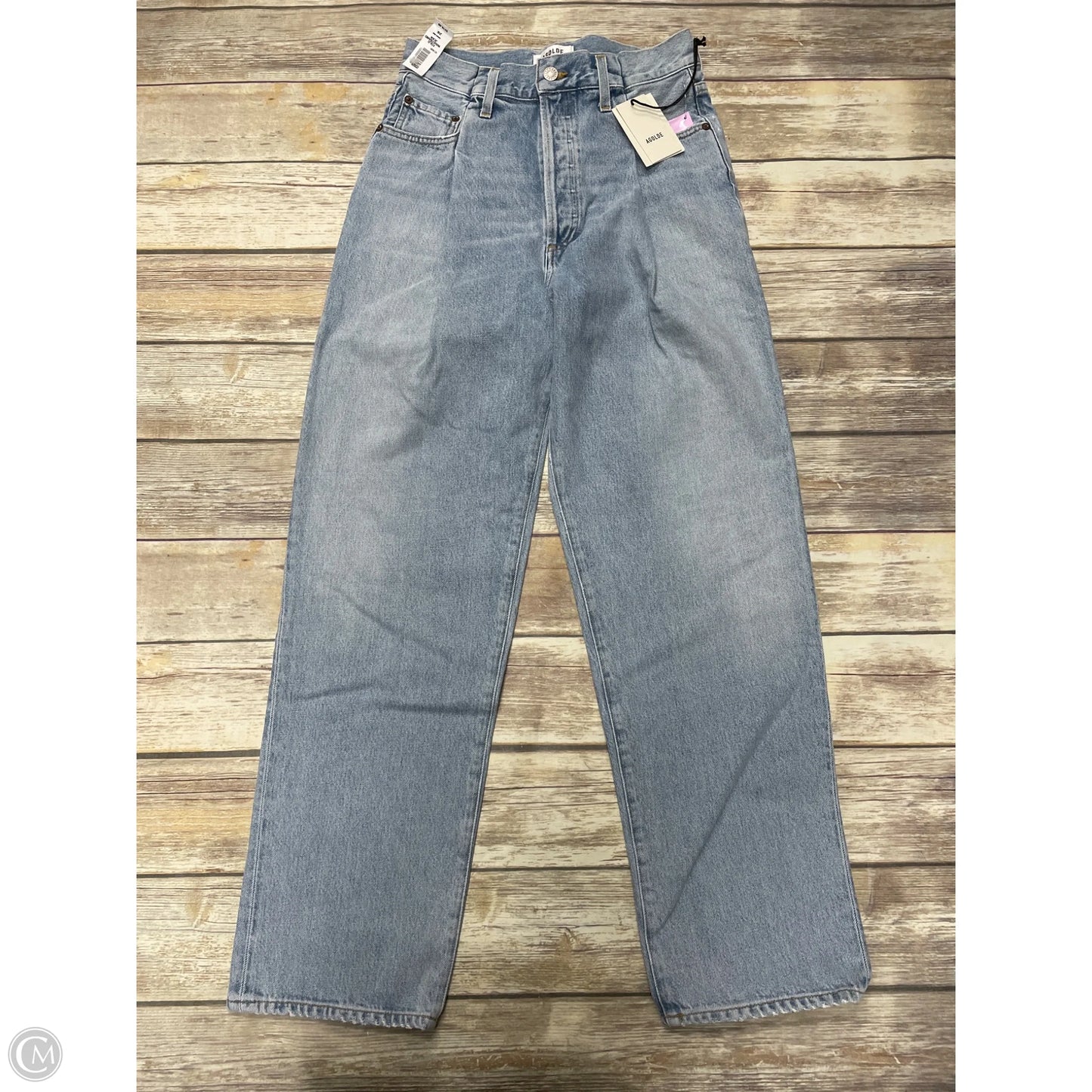 Jeans Straight By Agolde In Blue Denim, Size: 2