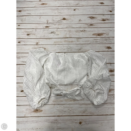 Top Long Sleeve By Akira In White, Size: M