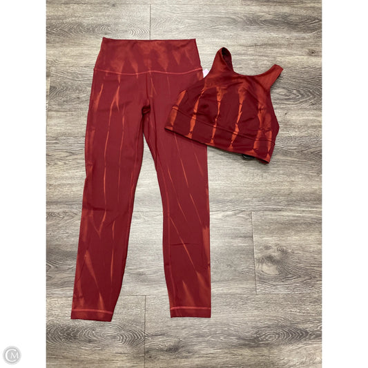 Athletic Pants 2pc By Lululemon In Maroon, Size: 6