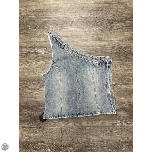Top Sleeveless By Cme In Blue Denim, Size: L
