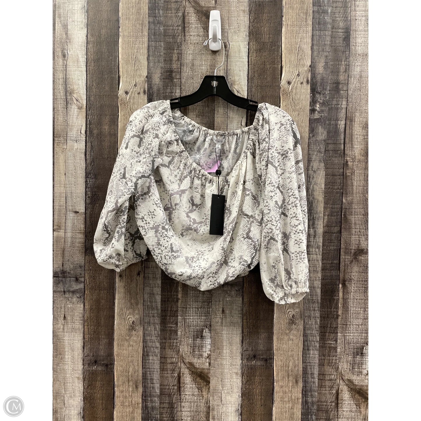 Top Long Sleeve By Giani Bernini In Snakeskin Print, Size: S