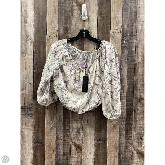 Top Long Sleeve By Giani Bernini In Snakeskin Print, Size: S