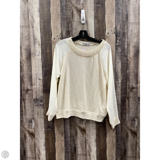 Top Long Sleeve By Olivia Moon In Ivory, Size: L