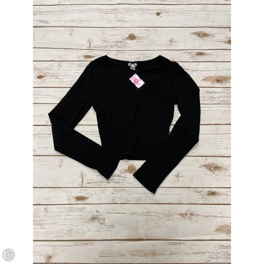 Top Long Sleeve By Cme In Black, Size: L