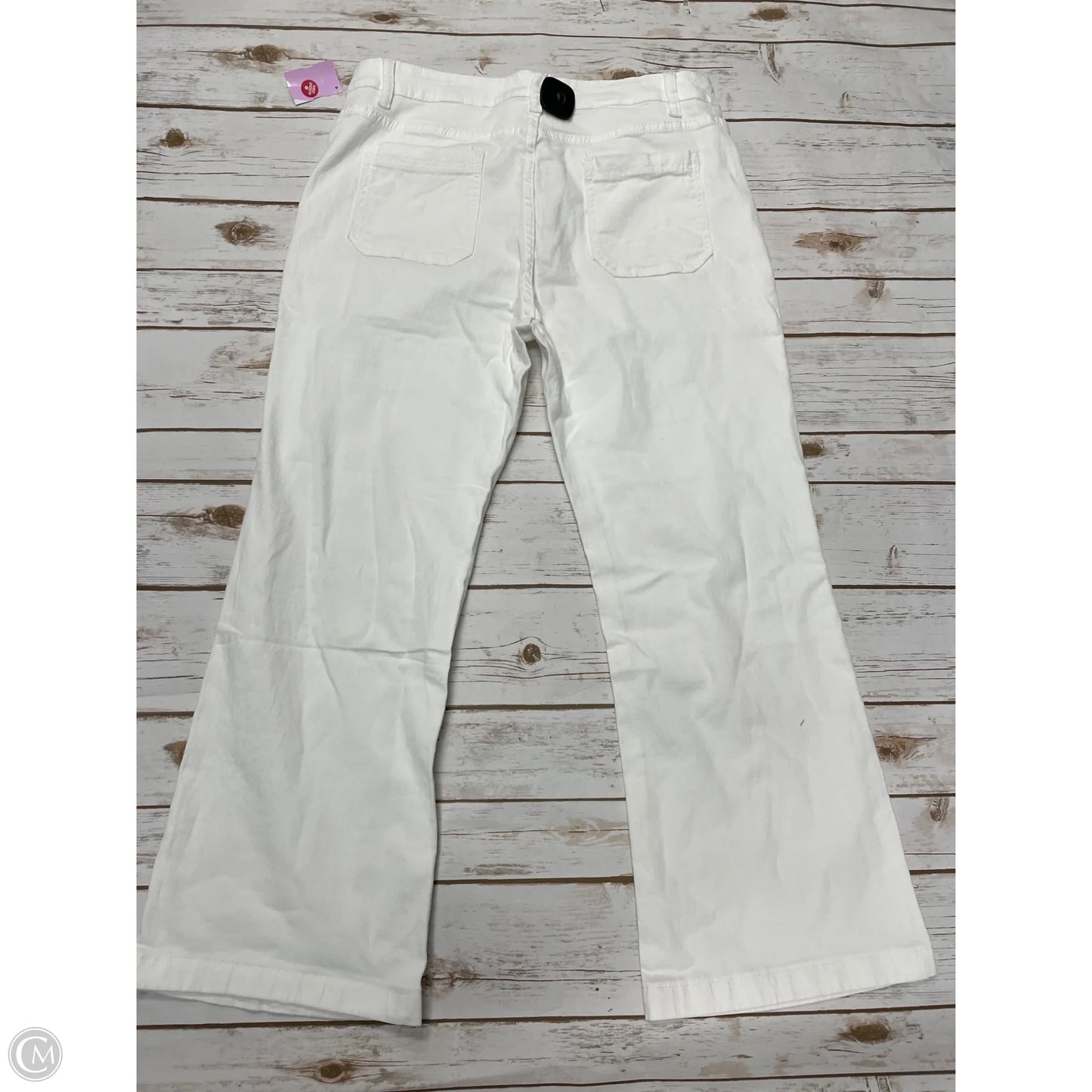 Jeans Wide Leg By Cmf In White Denim, Size: Xl