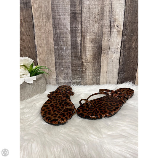 Sandals Flats By Cushionaire In Animal Print, Size: 8