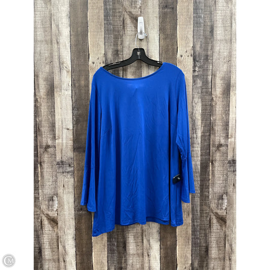 Top Long Sleeve By Cme In Blue, Size: 1x