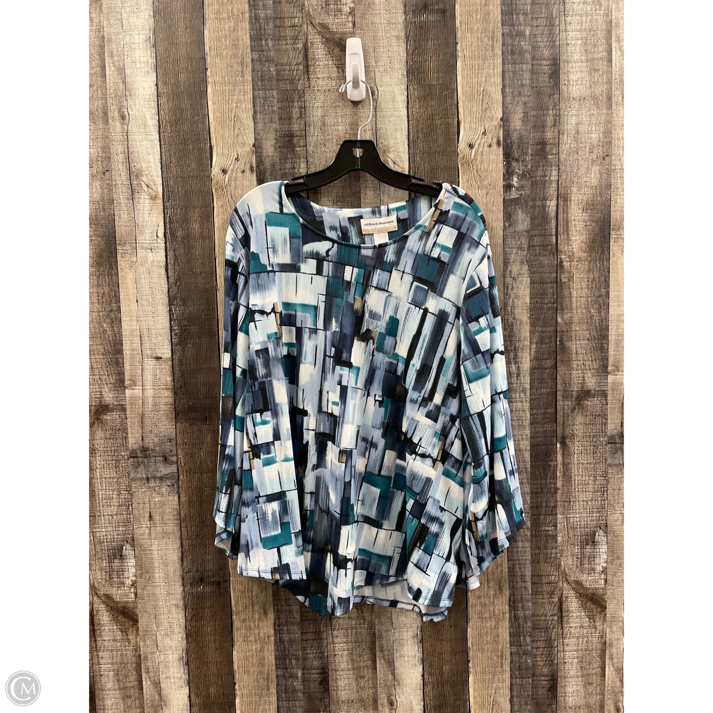 Top Long Sleeve By Alfred Dunner In Blue, Size: 2x