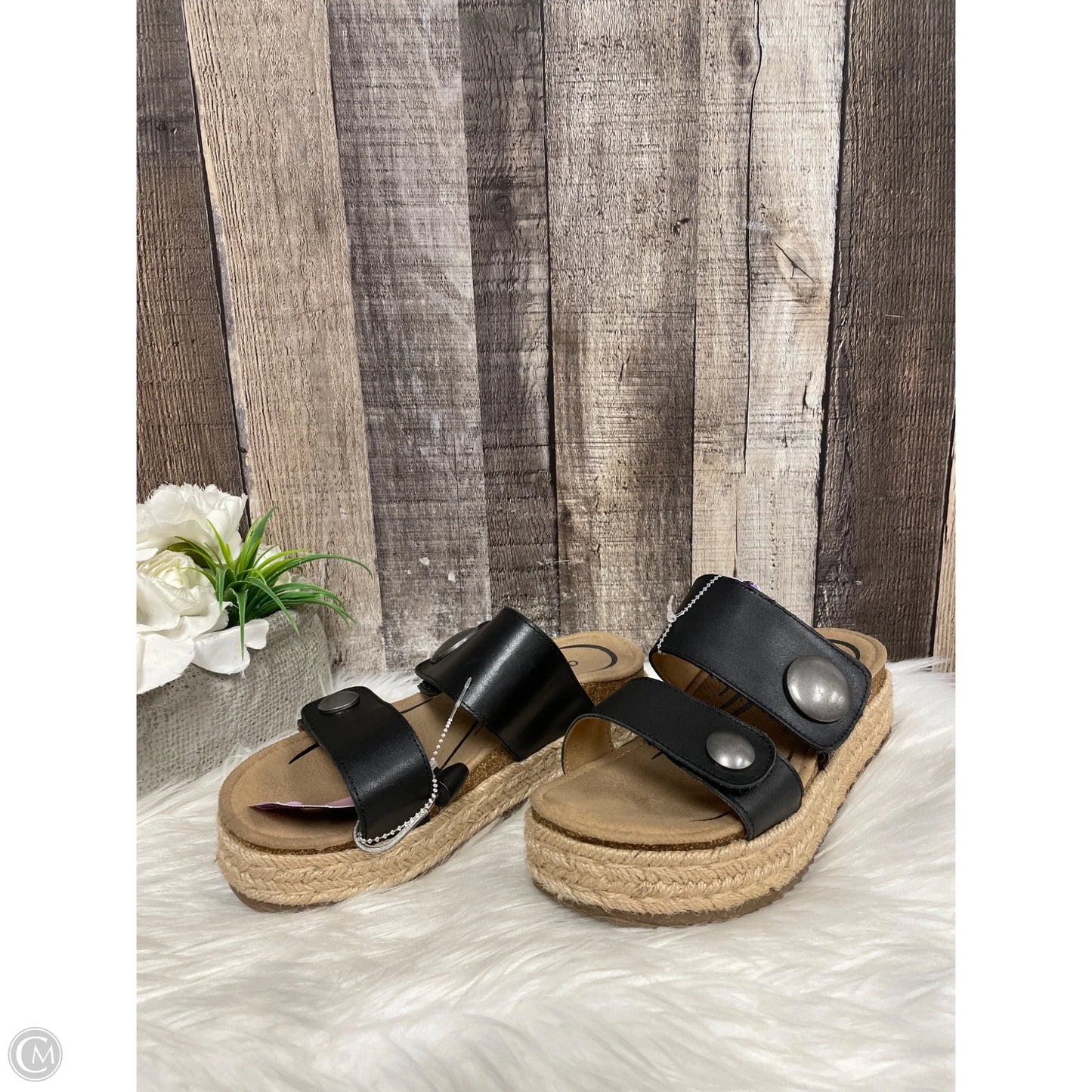 Sandals Heels Block By Aetrex In Black, Size: 6.5