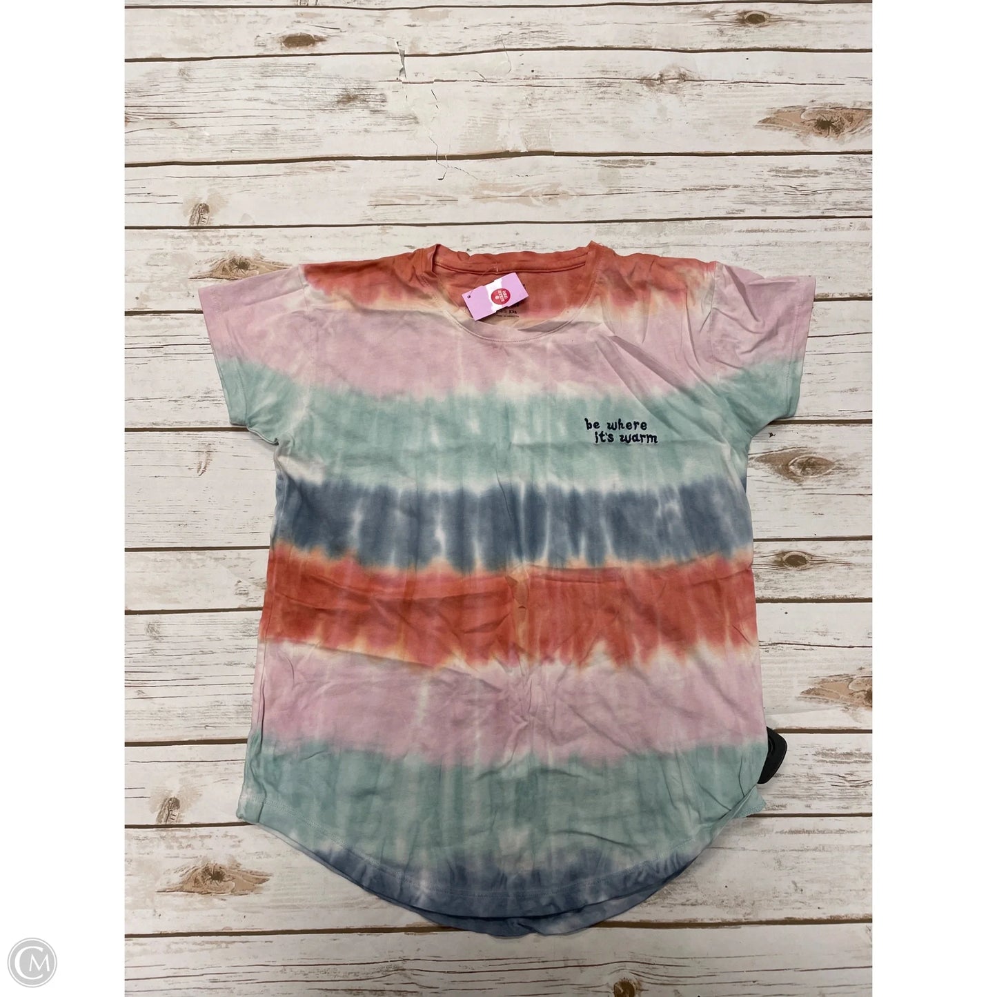 Top Short Sleeve By Madewell In Tie Dye Print, Size: Xxs