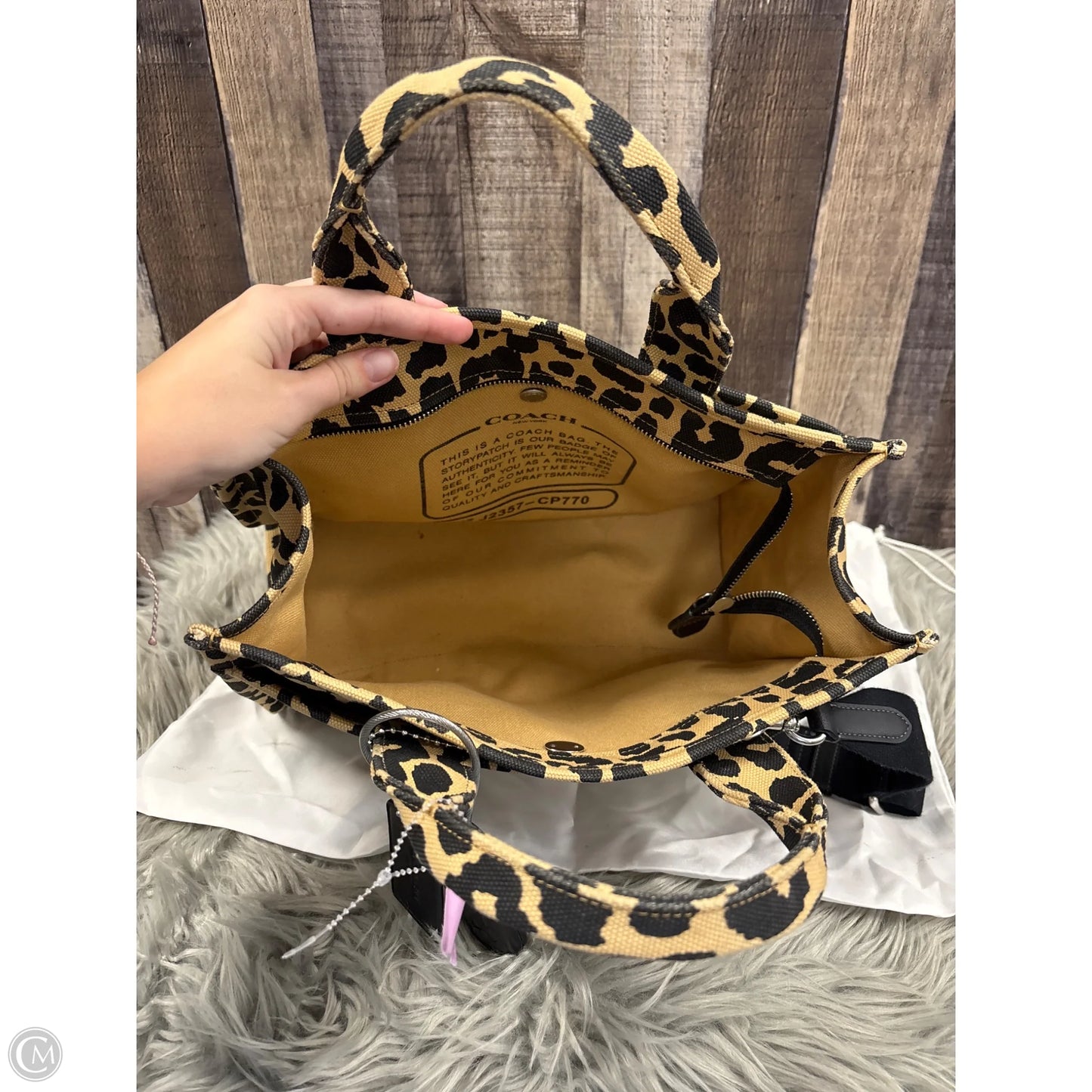 Tote Designer By Coach, Size: Medium