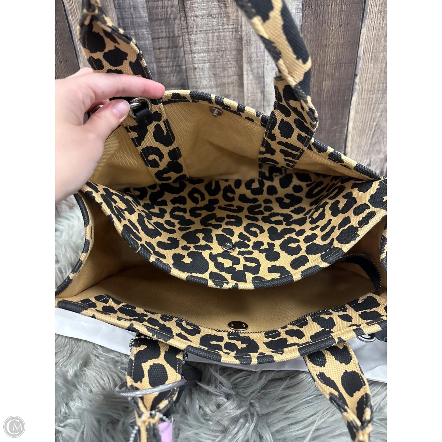 Tote Designer By Coach, Size: Medium