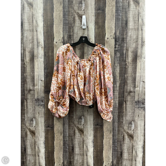 Top Long Sleeve By Cme In Floral Print, Size: S