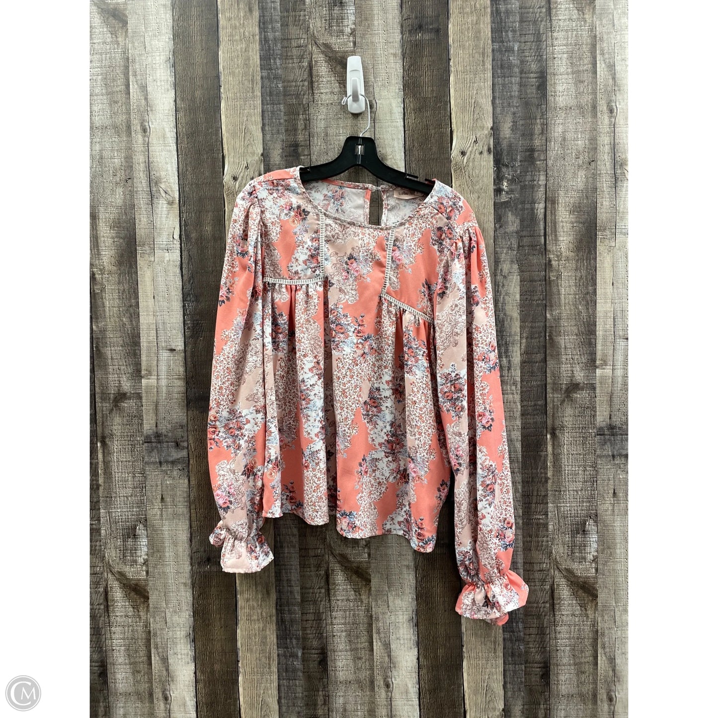 Top Long Sleeve By Cme In Multi-colored, Size: S
