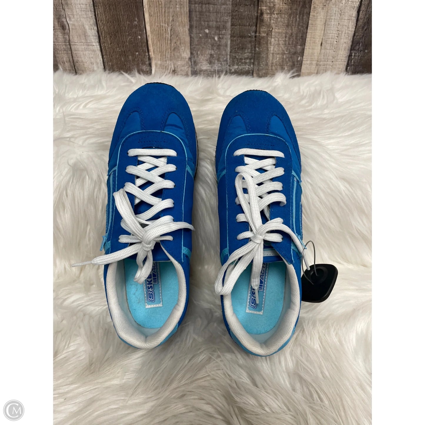 Shoes Athletic By Skechers In Blue & White, Size: 9