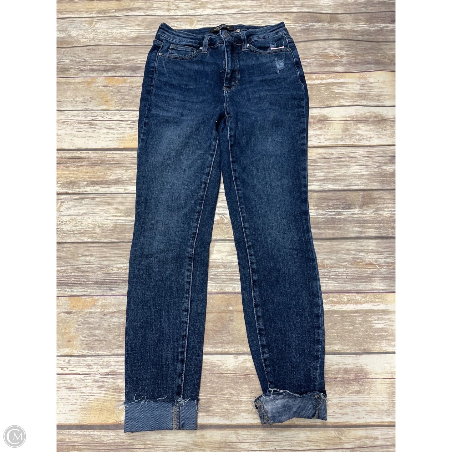Jeans Straight By Judy Blue In Blue Denim, Size: 4