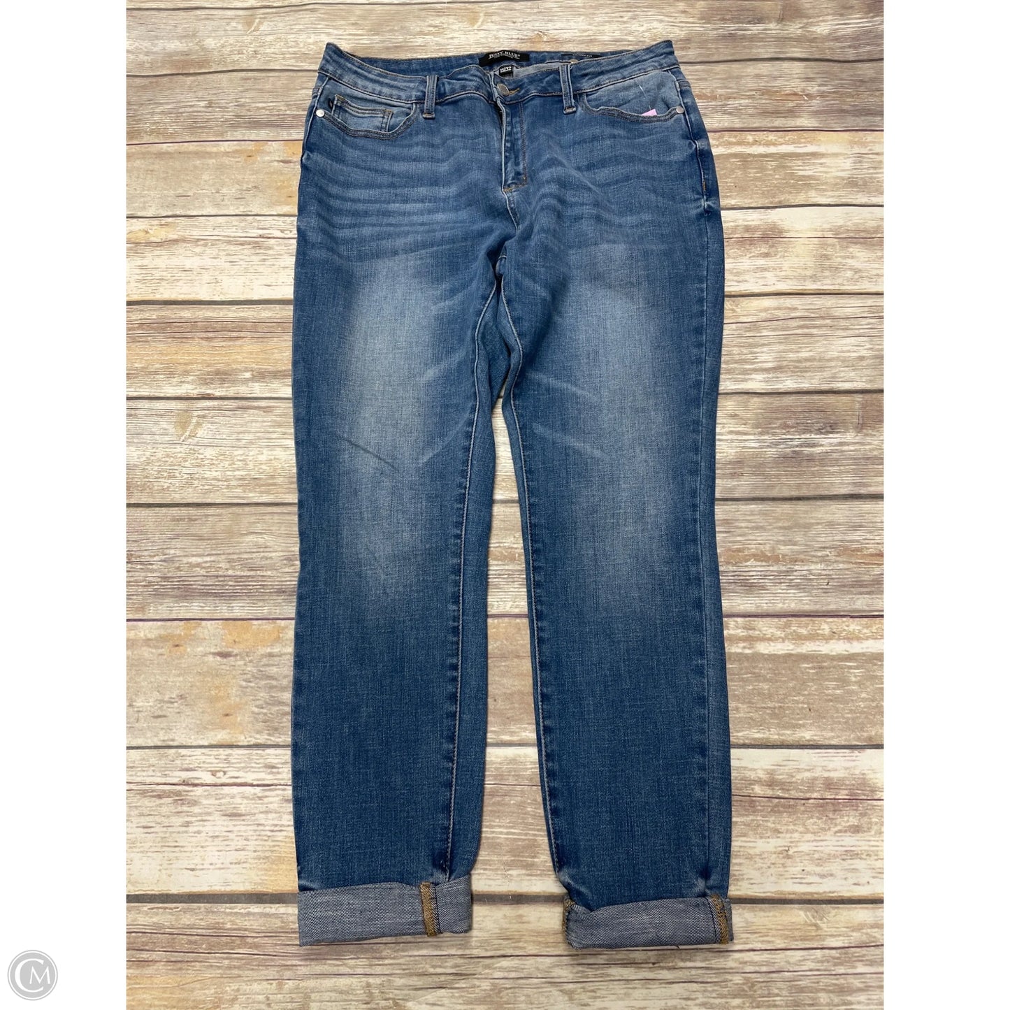 Jeans Skinny By Judy Blue In Blue Denim, Size: 14