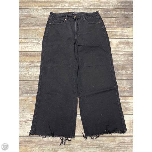 Jeans Wide Leg By Judy Blue In Black Denim, Size: 14