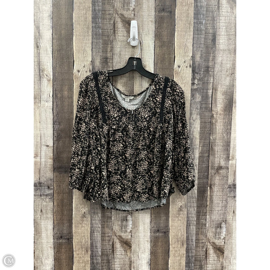 Top Long Sleeve By American Eagle In Multi-colored, Size: S