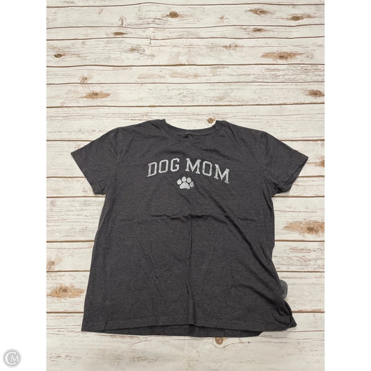Top Short Sleeve By Modern Lux In Grey, Size: M