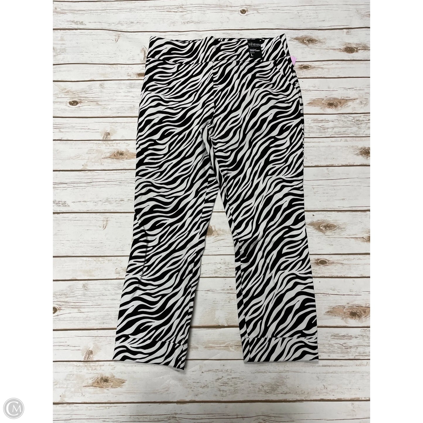 Pants Cropped By New York And Co In Zebra Print, Size: L