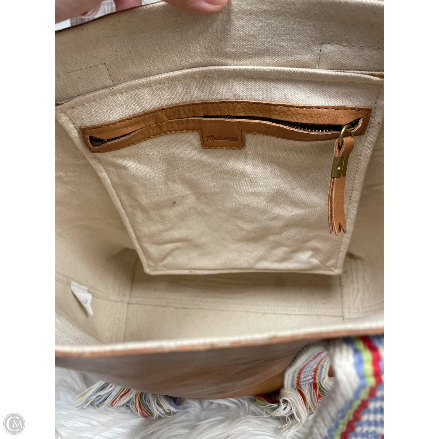 Tote Leather By Madewell, Size: Large