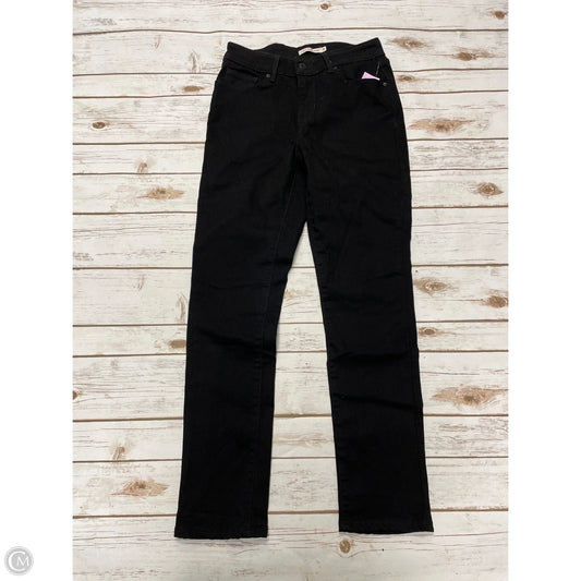 Jeans Skinny By Levis In Black Denim, Size: 8