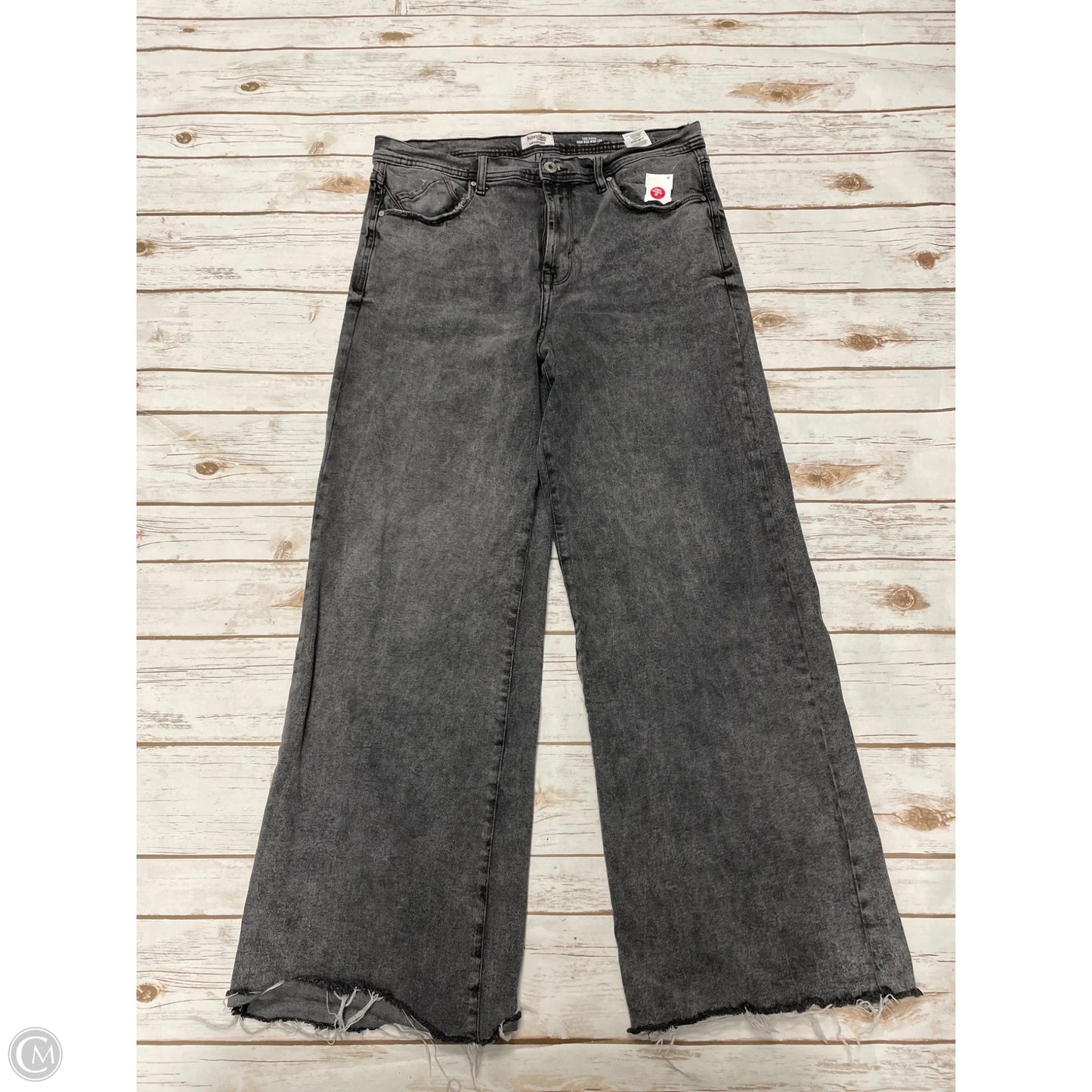 Jeans Wide Leg By Kensie In Black Denim, Size: 14