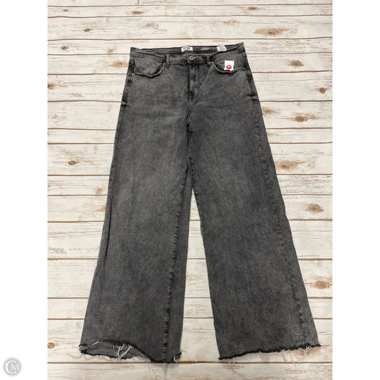 Jeans Wide Leg By Kensie In Black Denim, Size: 14