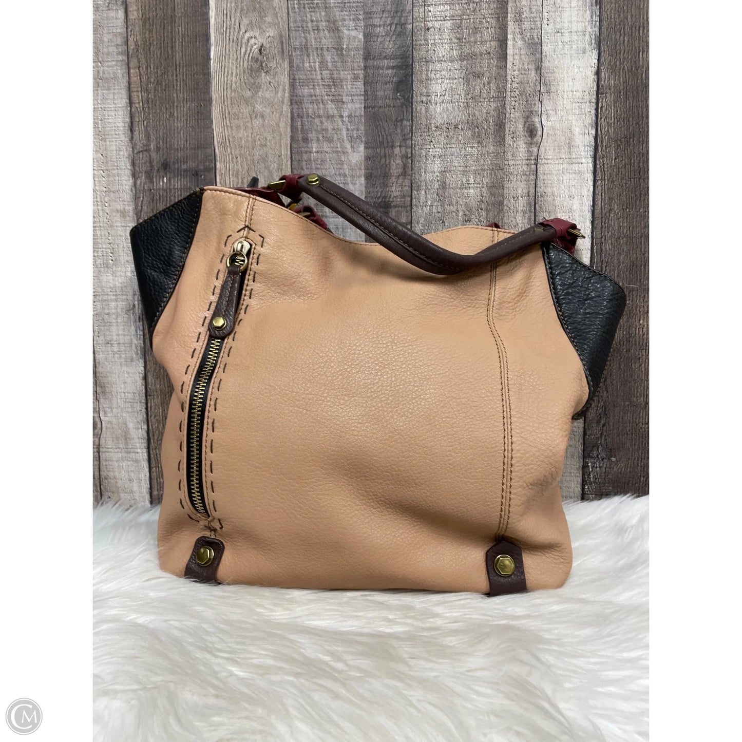 Handbag Leather By Oryany, Size: Large