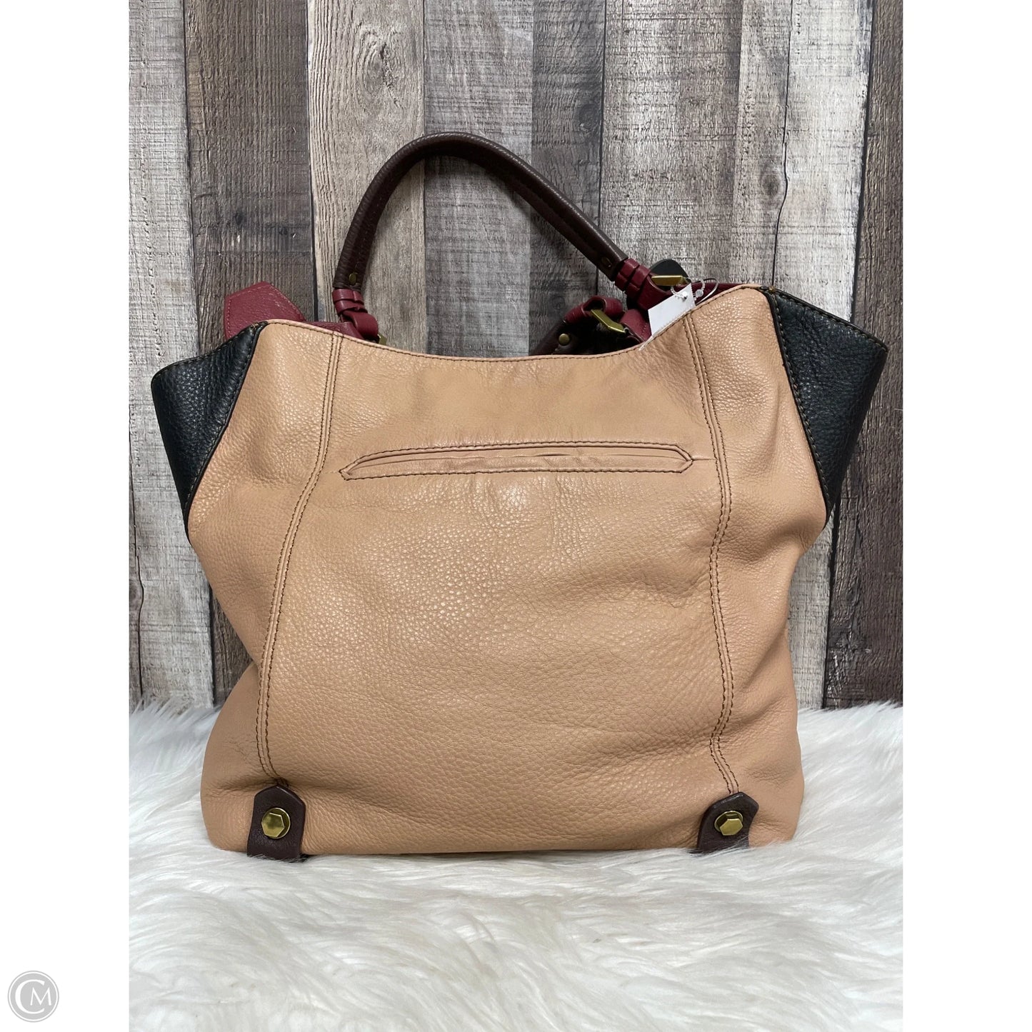 Handbag Leather By Oryany, Size: Large