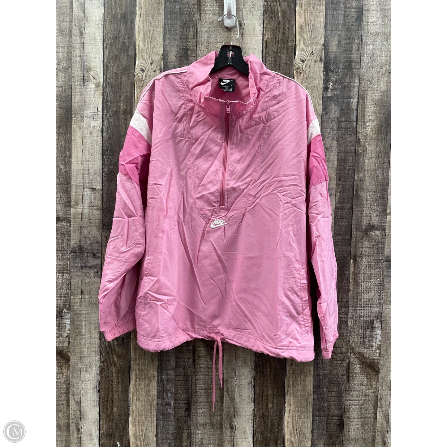 Athletic Jacket By Nike In Pink, Size: 2x