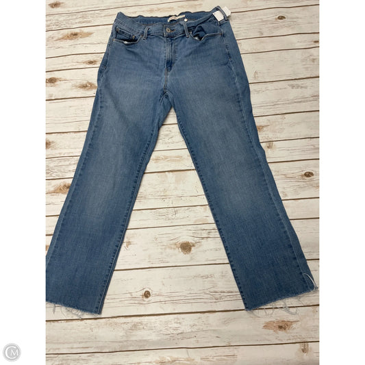 Jeans Straight By Levis In Blue Denim, Size: 12