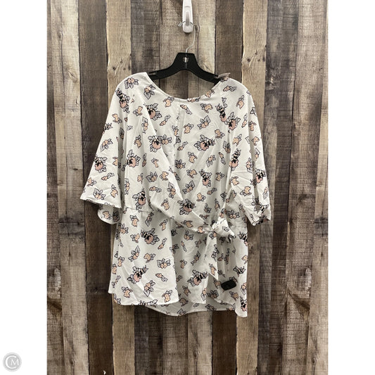 Top Short Sleeve By Lane Bryant In Floral Print, Size: Xl
