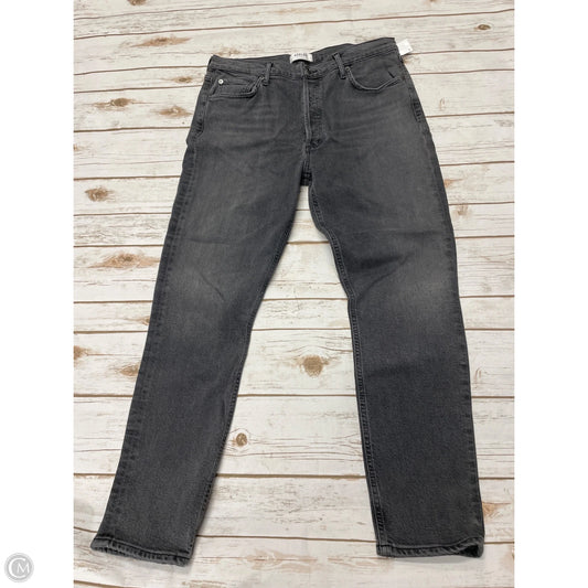 Jeans Straight By Agolde In Grey Denim, Size: 10