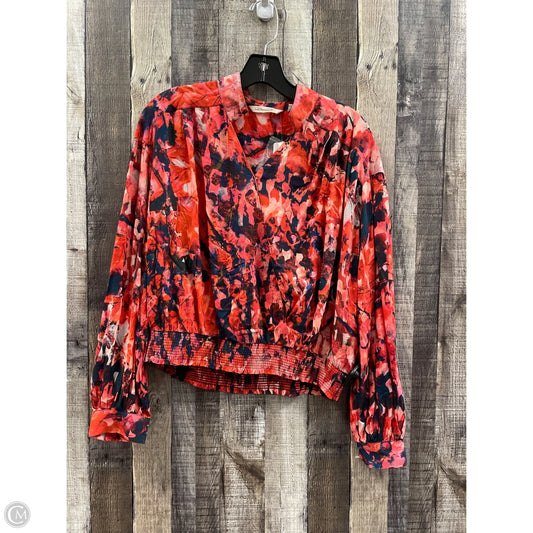 Top Long Sleeve By Soft Surroundings In Blue & Red, Size: S