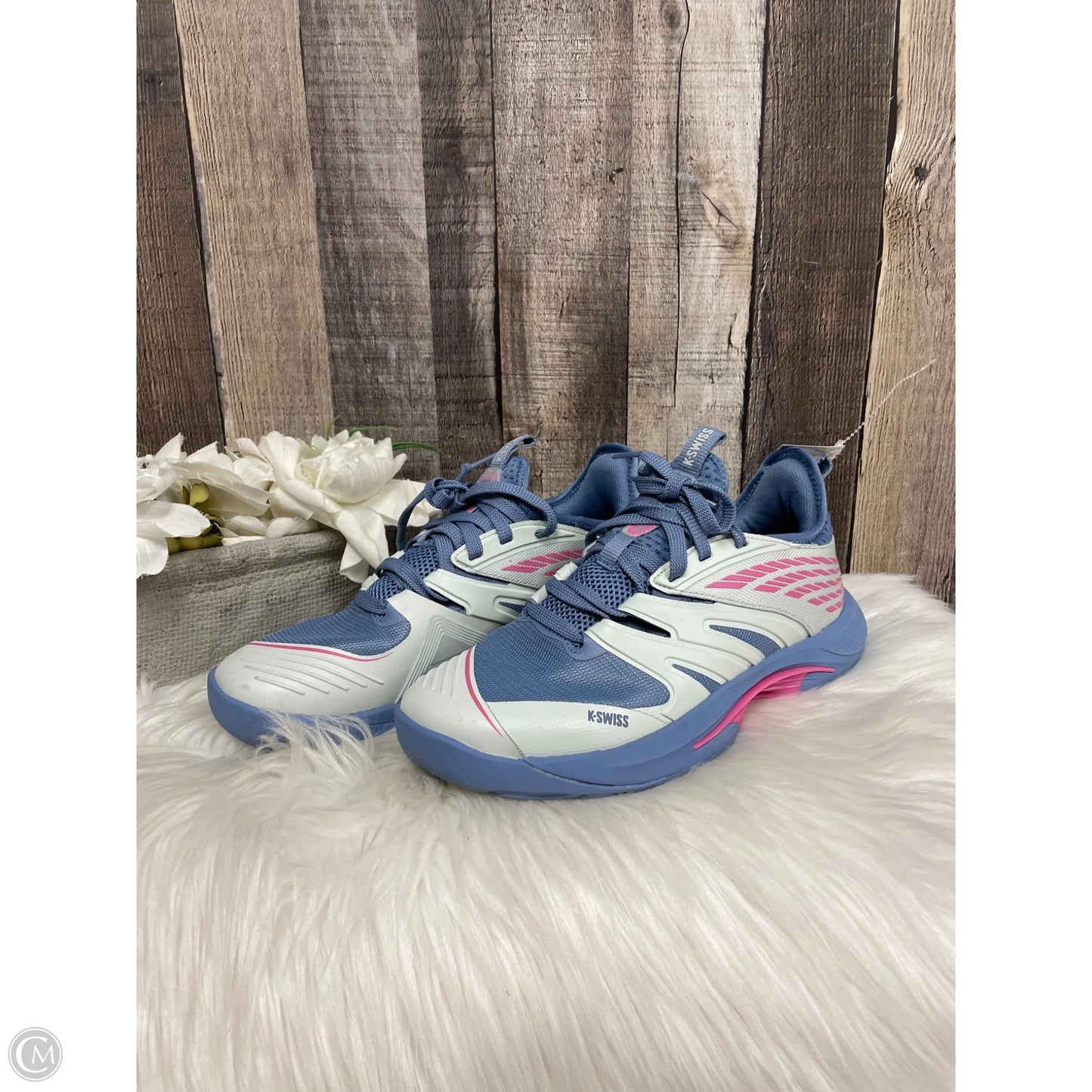 Shoes Athletic By K Swiss In Blue & White, Size: 9